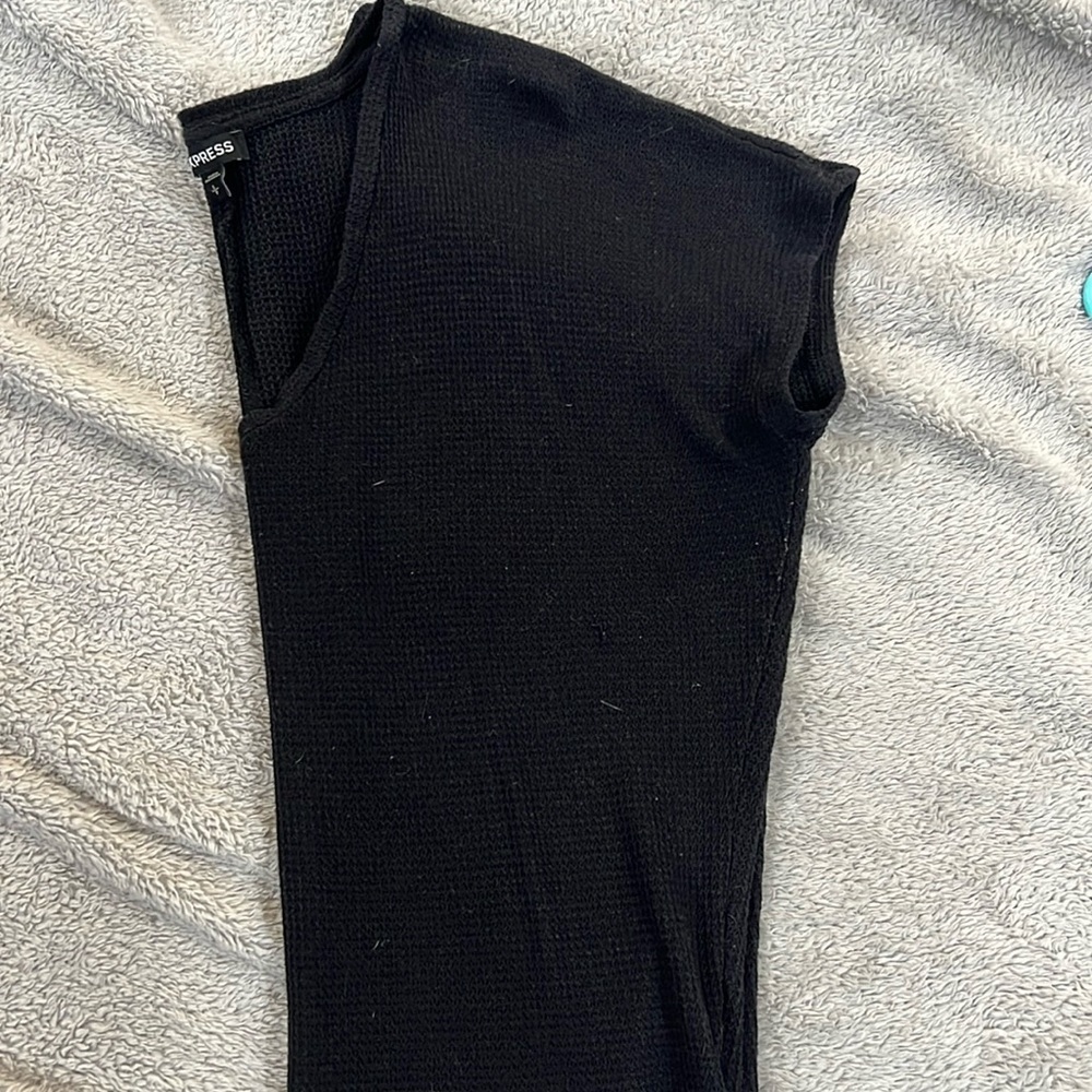 [Express] Waffle v neck Tee